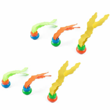 Set van 6x stuks gekleurd zeewier zwembad speelgoed - Duikspeelgoed