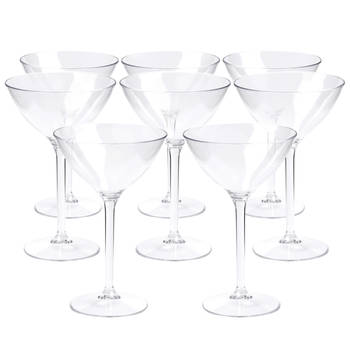 Depa Cocktail glas - 20x - transparant - onbreekbaar kunststof - 300 ml - Cocktailglazen