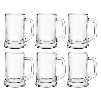 Glasmark Bierglazen - Bierpullen - transparant glas - 12x stuks - 500 ml - Oktoberfest - Bierglazen
