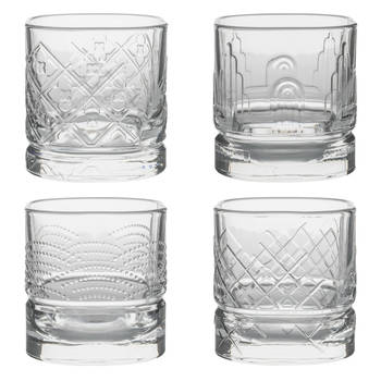 La RochereA Whisky tumbler glazen - 4x - Dandy serie - 300 ml - Whiskeyglazen
