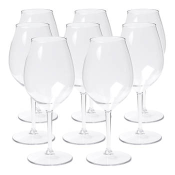 Depa Wijnglas - 8x - transparant - onbreekbaar kunststof - 510 ml - Wijnglazen