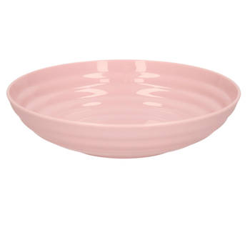 PlasticForte Rond bord/camping - diep bord - D19 cm - oud roze - kunststof - soepborden - Diepe borden