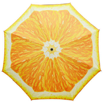 Parasol - sinaasappel fruit - D180 cm - UV-bescherming - incl. draagtas - Parasols