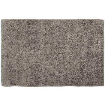 MSV Badkamerkleedje/badmat voor op de vloer - taupe - 45 x 70 cm - Badmatjes