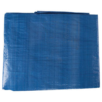 Afdekzeil/dekzeil - blauw - waterdicht - 65 gr/m2 - 240 x 300 cm - Afdekzeilen