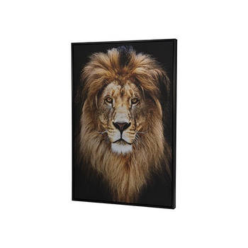 Canvas kantoor schilderij 90 x 60 cm leeuwen print - Schilderijen