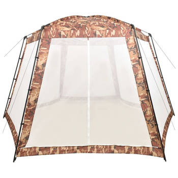 The Living Store Zwembadtent - polyester met PA-coating - 500 x 433 x 250 cm - camouflage