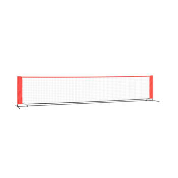 The Living Store Tennisnet - Polyester - Stalen frame - 500 x 100 x 87 cm - Geschikt voor beginners en ervaren spelers