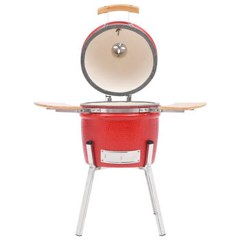 The Living Store Kamado Grill - Keramisch - 33 cm - Inclusief thermometer