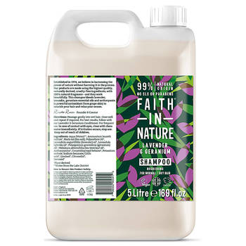 Faith In Nature Lavendel & Geranium Shampoo - Navulling 5LT