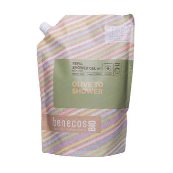 Benecos Olive 2-in-1 Body and Hair Shower Gel Navulverpakking