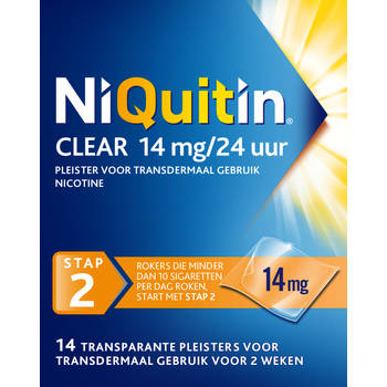 Niquitin Clear Pleisters 14mg Stap 2