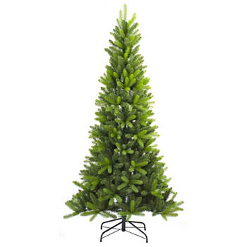 Utah kunstkerstboom smal - 210 cm - groen - Ø 104 cm - 1.140 tips - metalen voet