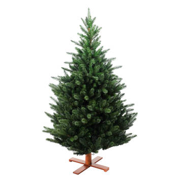 Kentucky kunstkerstboom - 183 cm - groen - Ø 114 cm - 1.278 tips - houten voet