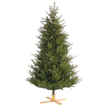 Arkansas kunstkerstboom - 228 cm - groen - Ø 150 cm - 3.350 tips - houten voet