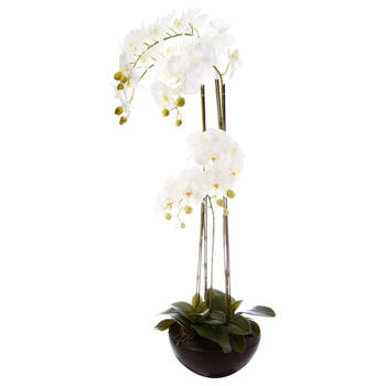Orchidee kunstbloem met pot XXL - hoogte 115cm