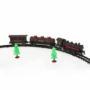 Fééric Lights and Christmas - Kerst treinset met animatie - 17-delig - zwart & rood