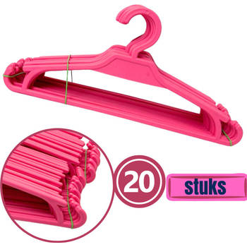 Synx Tools Kinder Kledinghangers - Kleerhangers - 20 stuks - Hanger - roze kleurenMix - kledinghangers baby - kinderkled