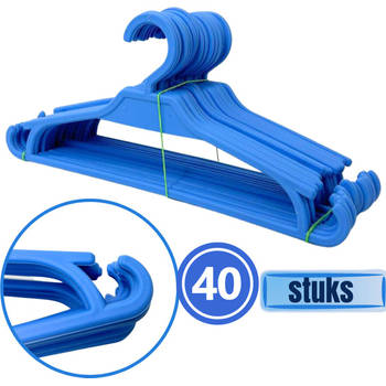 Synx Tools 40 Stuks Kinder Kledinghangers - Kleerhangers - kledinghangers Baby / Kind - kinderkapstok - Marine blauw- 18