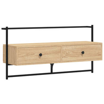 vidaXL Tv-meubel wandgemonteerd 100,5x30x51 cm hout sonoma eikenkleur