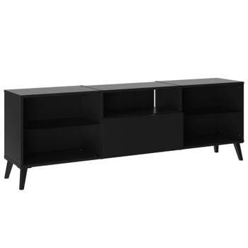 FMD TV-meubel 153,5x31,7x52 cm zwart
