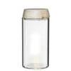 Ideas4seasons Pot/vaas van glas voor planten ecosysteem - deksel met LED verlichting - D8 x H18 cm - Vazen