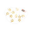 Lichtsnoer - 3D sterren -metallic goud -185 cm -batterij - verlichting - Lichtsnoeren