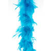 Carnaval verkleed veren Boa - kleur turquoise blauw - 2 meter - Verkleed boa