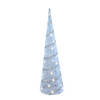 LED piramide kerstboom - H59 cm - wit - kunststof - kerstverlichting - kerstverlichting figuur