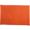 MSV Badkamerkleed/badmat voor op de vloer - oranje - 60 x 90 cm - Microvezel - Badmatjes