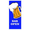 Blauwe vlag met bier pul Bar Open - Feestdecoratievoorwerp