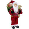 Kerstman beeld - H45 cm - rood - staand - kerstpop - Kerstman pop
