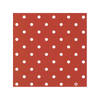 60x Polka Dot 3-laags servetten rood met witte stippen 33 x 33 cm - Feestservetten