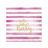 40x Roze 3-laags servetten Hello little baby 33 x 33 cm - Feestservetten