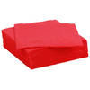 Color Party diner/feest servetten - 30x - helder rood - 38 x 38 cm - papier - 3-laags - Feestservetten