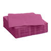 Color Party diner/feest servetten - 30x - donker roze - 38 x 38 cm - papier - 3-laags - Feestservetten