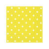 20x Polka Dot 3-laags servetten geel met witte stippen 33 x 33 cm - Feestservetten