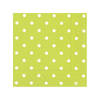 40x Polka Dot 3-laags servetten lime groen met witte stippen 33 x 33 cm - Feestservetten