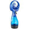 Cepewa Ventilator/Waterverstuiver voor in je hand - Verkoeling in zomer - 25 cm - Blauw - Handventilatoren