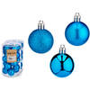Krist+ kerstballen - 40x stuks - helder blauw - kunststofA -4 cmA - Kerstbal