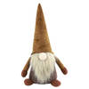 Countryfield pluche knuffel gnome/dwerg - decoratie pop -38 cm - bruin - Kerstman pop