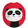 Folat Lampion panda - 22 cm - rood - papier - Feestlampionnen