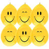 Ballonnen Verjaardag Smiley - geel - 12x stuks - 29 cm - Ballonnen