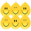 Ballonnen Verjaardag Smiley - geel - 18x stuks - 29 cm - Ballonnen