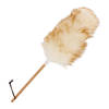 Plumeau/duster Nature - hout - bruin/wit - 51 cm - plumeaus