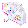 Disney Peppa Pig paraplu - transparant/roze - D71 cm - voor kinderen - Paraplu's