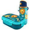 jungle Kids - Into the Jungle - lunchbox set voor kinderen - 2-delig - blauw - kunststof - Lunchboxen