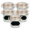 Weckpot/inmaakpot - 10x - 200 ml - glas - met beugelsluiting - incl. etiketten - Weckpotten