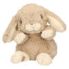 Bukowski pluche konijn knuffeldier - beige - zittend - 15 cm - Knuffel huisdieren