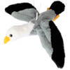 Inware pluche zeemeeuw knuffeldier - grijs/wit/zwart - vliegend - 25 cm - Vogel knuffels